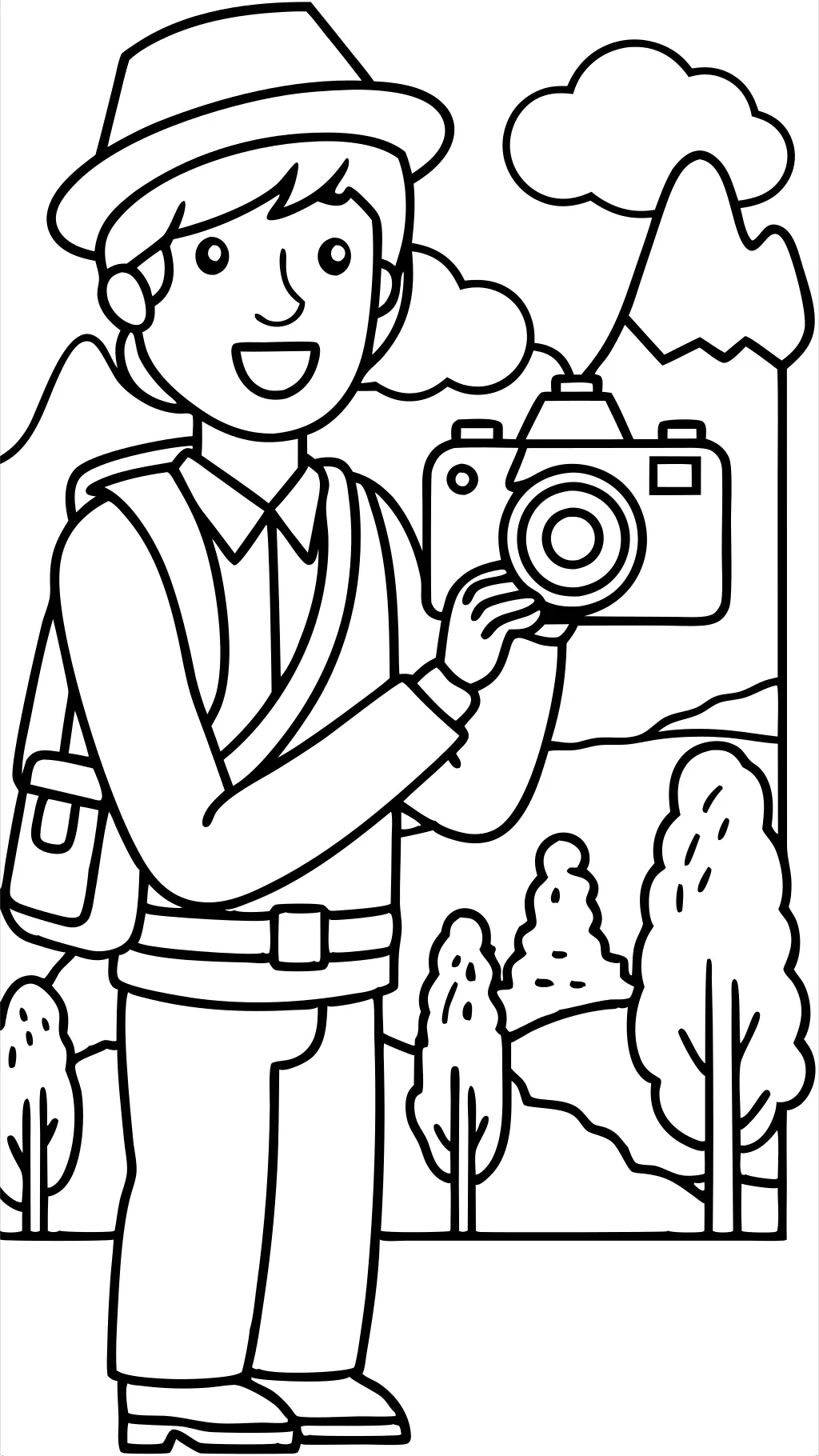 camera man coloring page